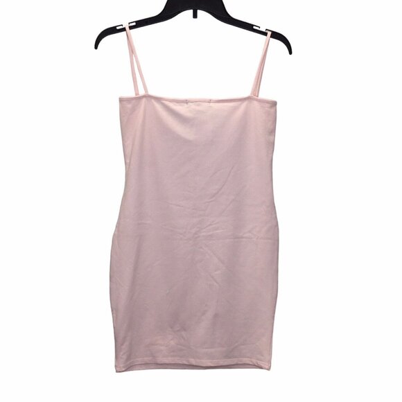 Slip Tank Dress Women Medium Bodycon Camisole Tank Pastel Pink dolette kawaii - Picture 3 of 7